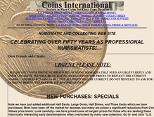 Tablet Screenshot of coinsinternational.com